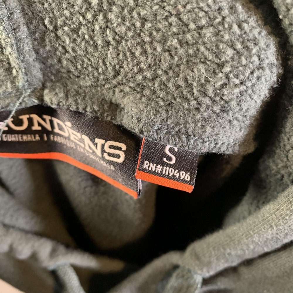 Grundens Hoodie Mens Small Green Pullover Fleece Sweatshirt Fishing Graphic - Picture 11 of 15